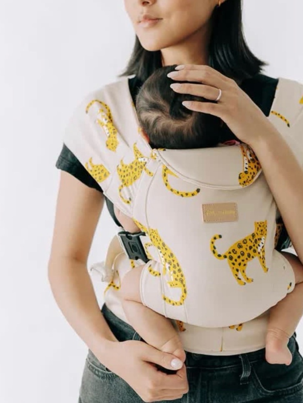 TushBaby wrap with Yellow Leopard Print